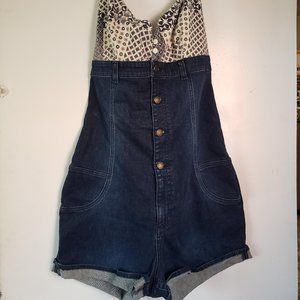 Guess? brand denim halter style romper (Size 31")